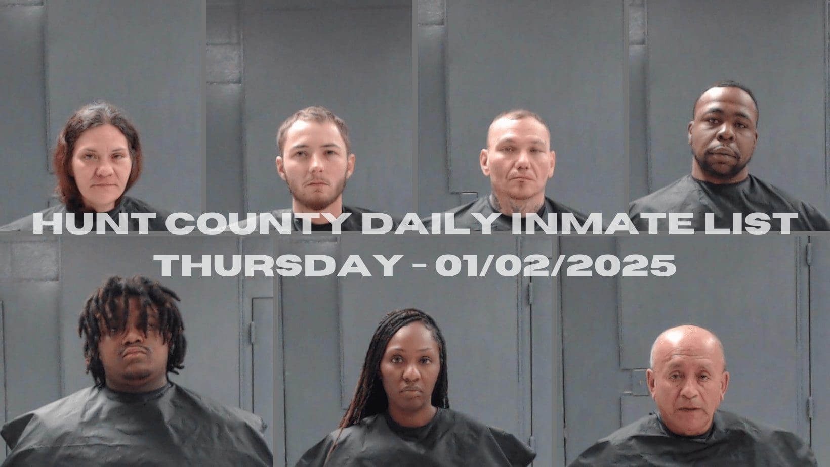Detailed Hunt County Daily Inmate List displayed with records and updates
