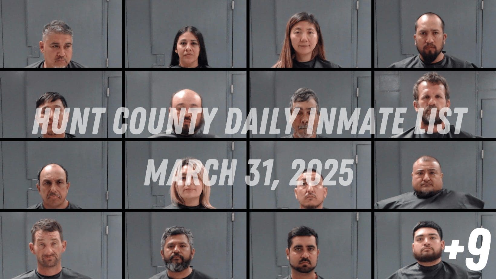 Hunt County Daily inmate List 03312025