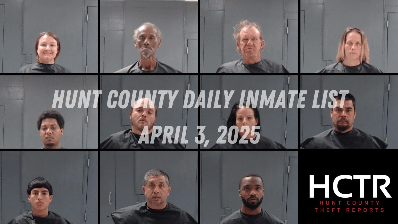 Hunt County Daily inmate List 04032025